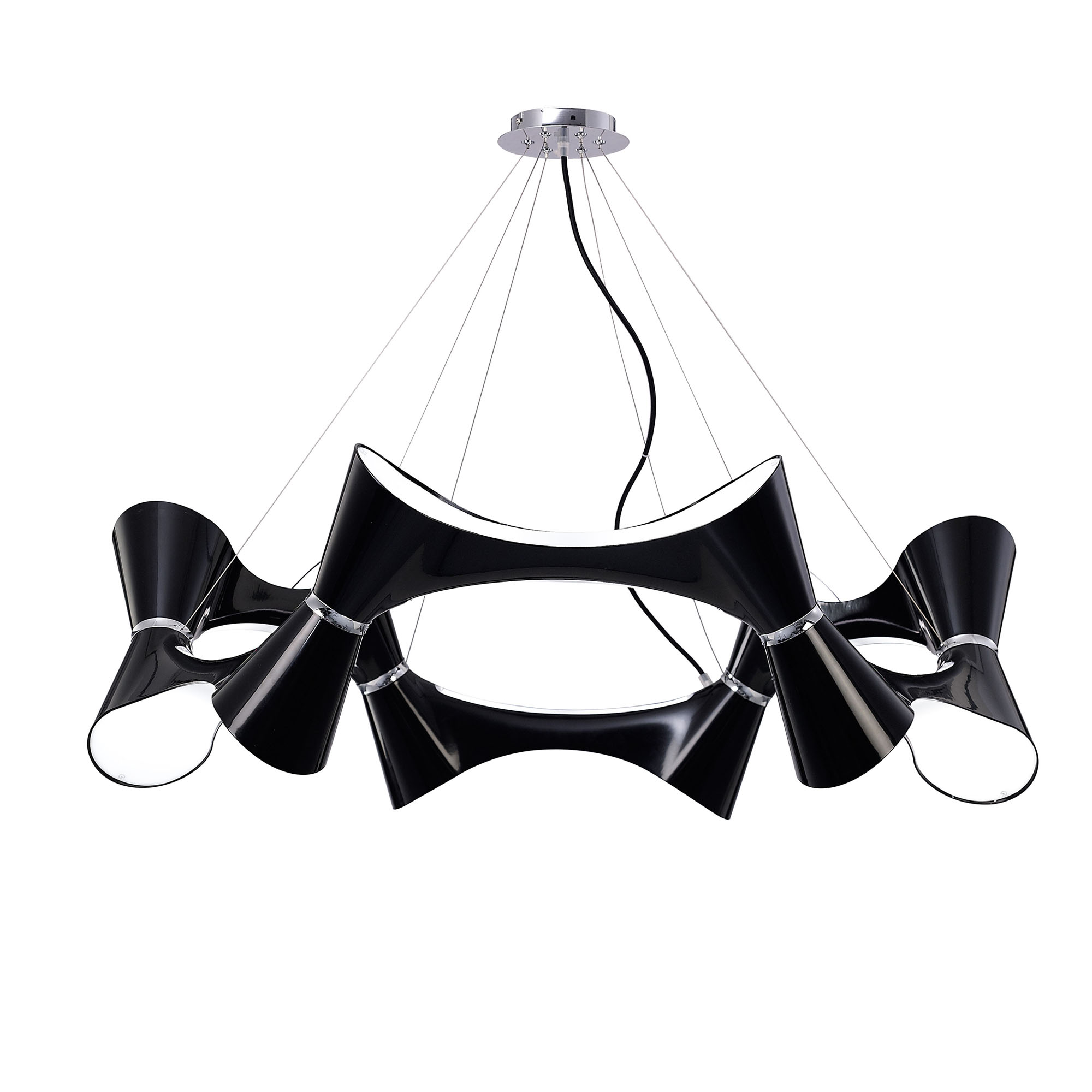 M1553  Ora Pendant 12 Light Gloss Black